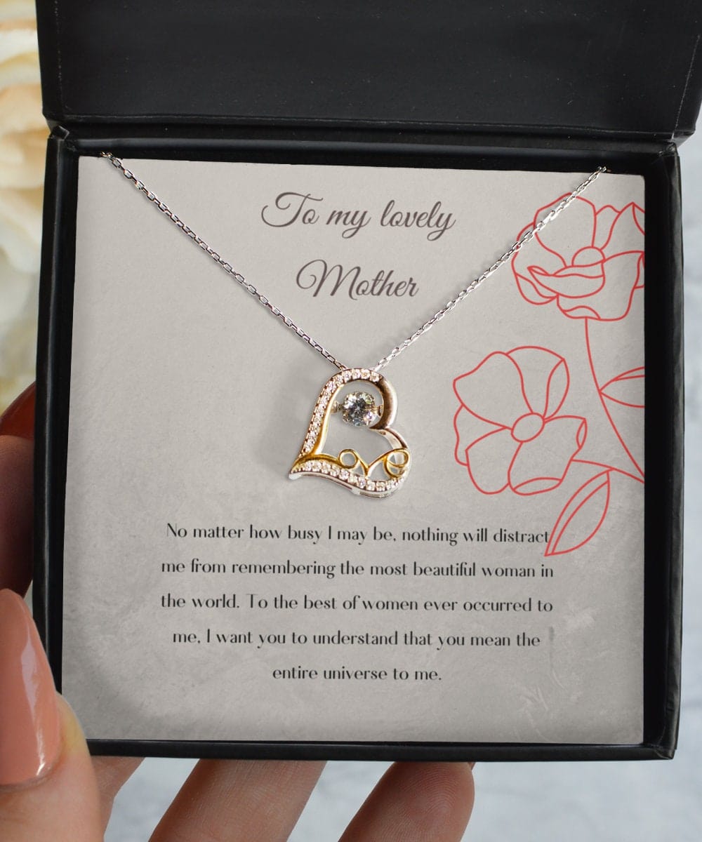 anniversary gift for my mother, birthday gift for my mother, to my loving hot mother, mother Christmas necklace, necklace for my mother,