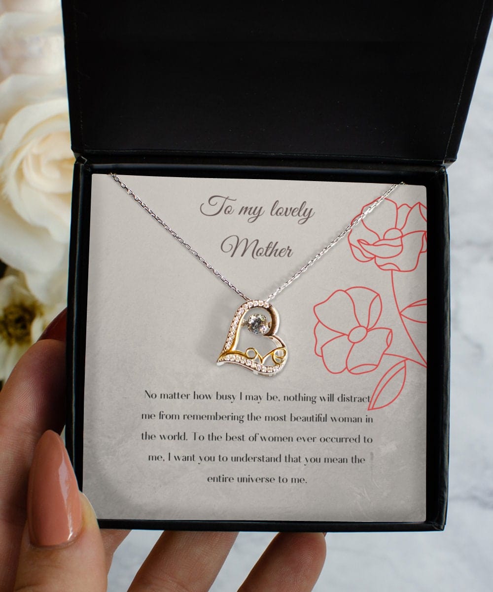 anniversary gift for my mother, birthday gift for my mother, to my loving hot mother, mother Christmas necklace, necklace for my mother,