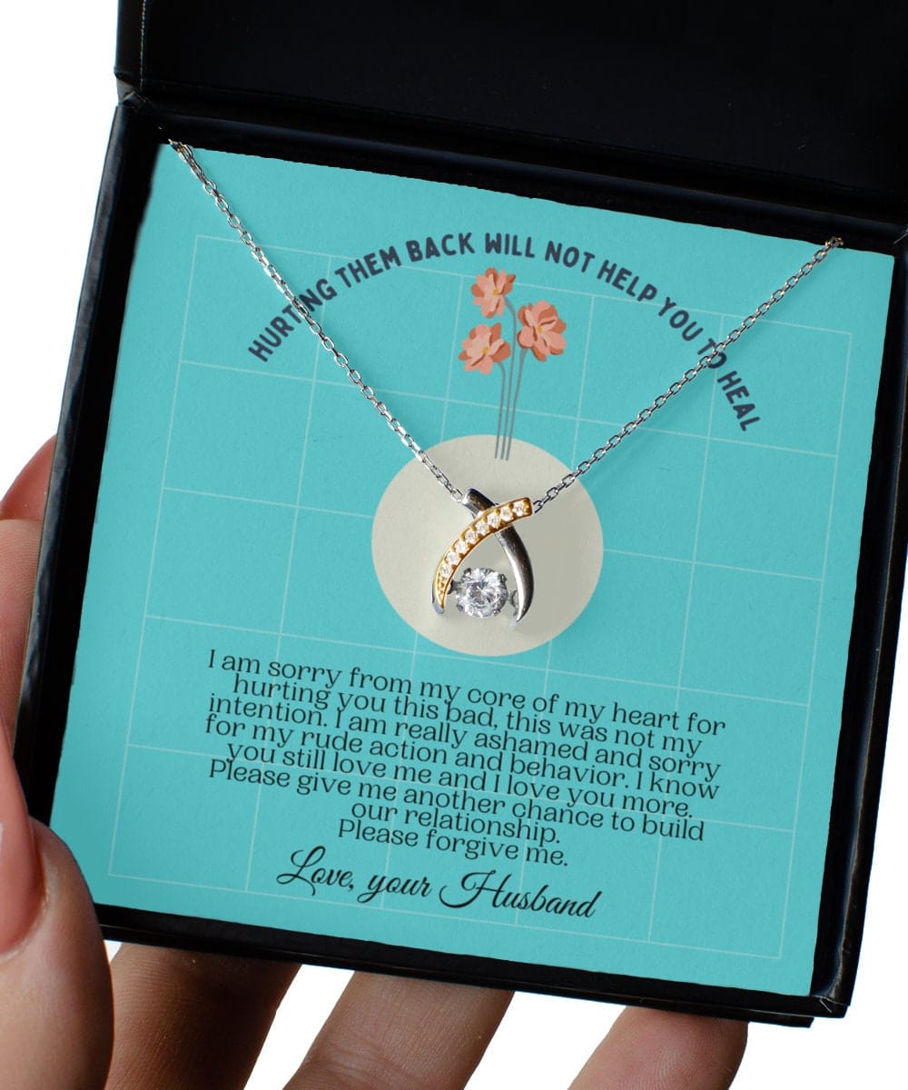 I am sorry gift from husband, forgiveness heart necklace, birthday gift, necklace card, christmas gift, relationship gift, anniversary je...