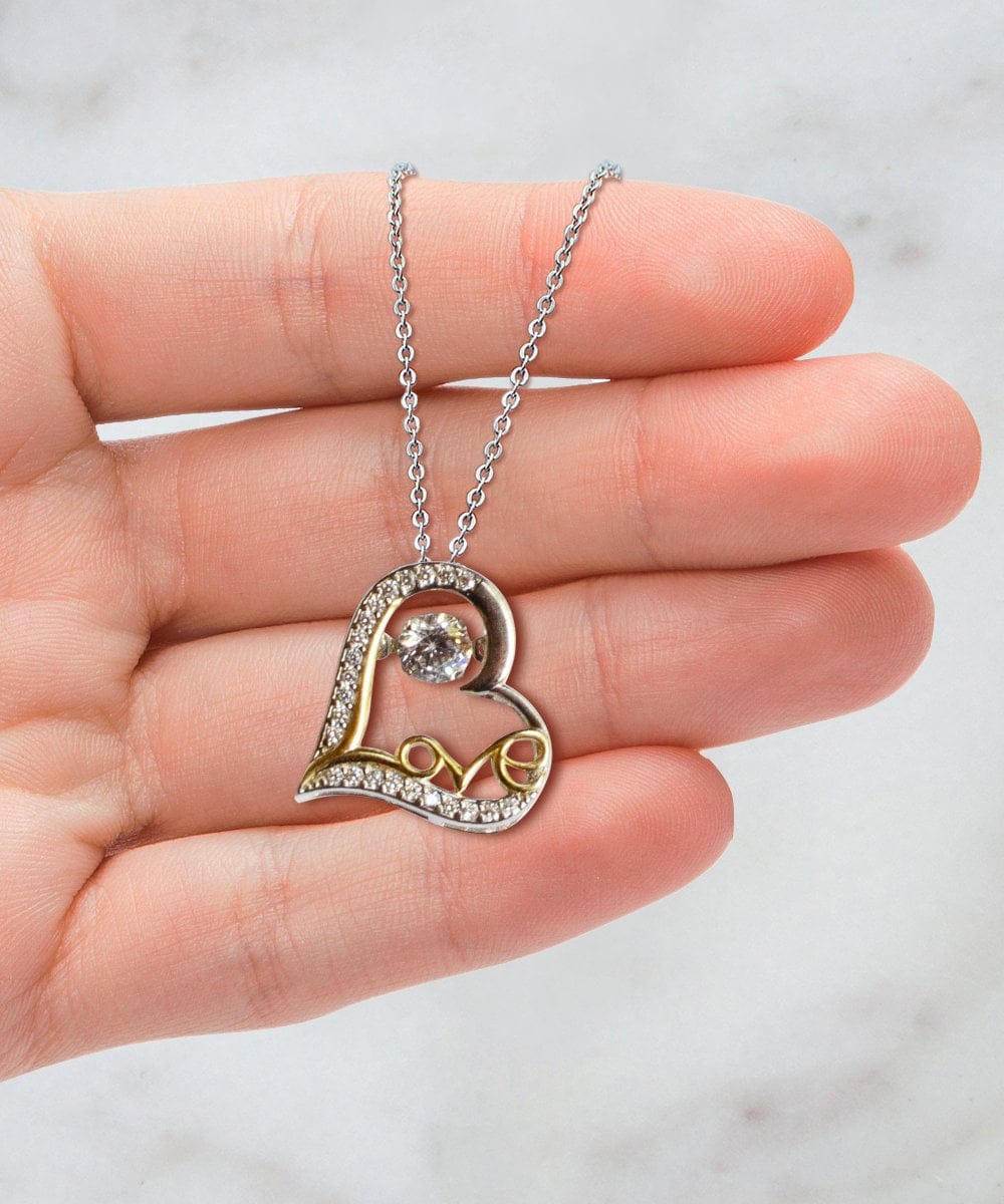 Happy mother's day gift from son, heart necklace gift for mom, gold heart necklace for mother, mother's day card, birthday gift