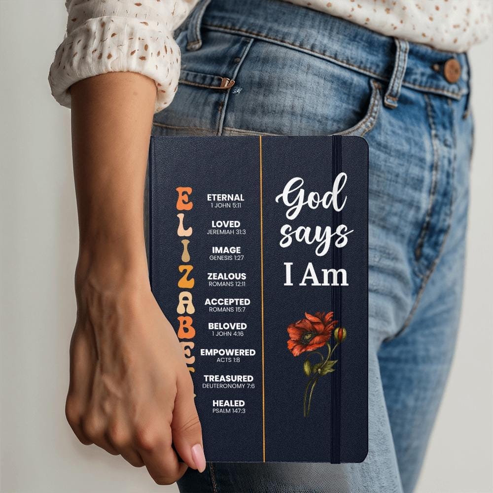 God Says I Am Personalized Christian Prayer Everyday Journal Gifts For Her Colorful Notebook Bible Verse Positive Affirmation For Birthday