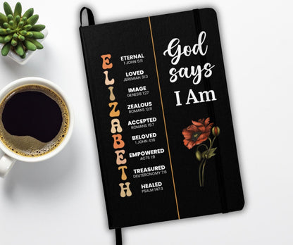 God Says I Am Personalized Christian Prayer Everyday Journal Gifts For Her Colorful Notebook Bible Verse Positive Affirmation For Birthday