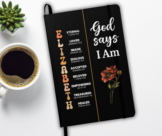 God Says I Am Personalized Christian Prayer Everyday Journal Gifts For Her Colorful Notebook Bible Verse Positive Affirmation For Birthday