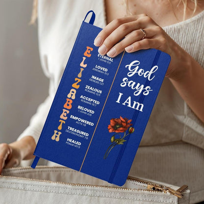 God Says I Am Personalized Christian Prayer Everyday Journal Gifts For Her Colorful Notebook Bible Verse Positive Affirmation For Birthday