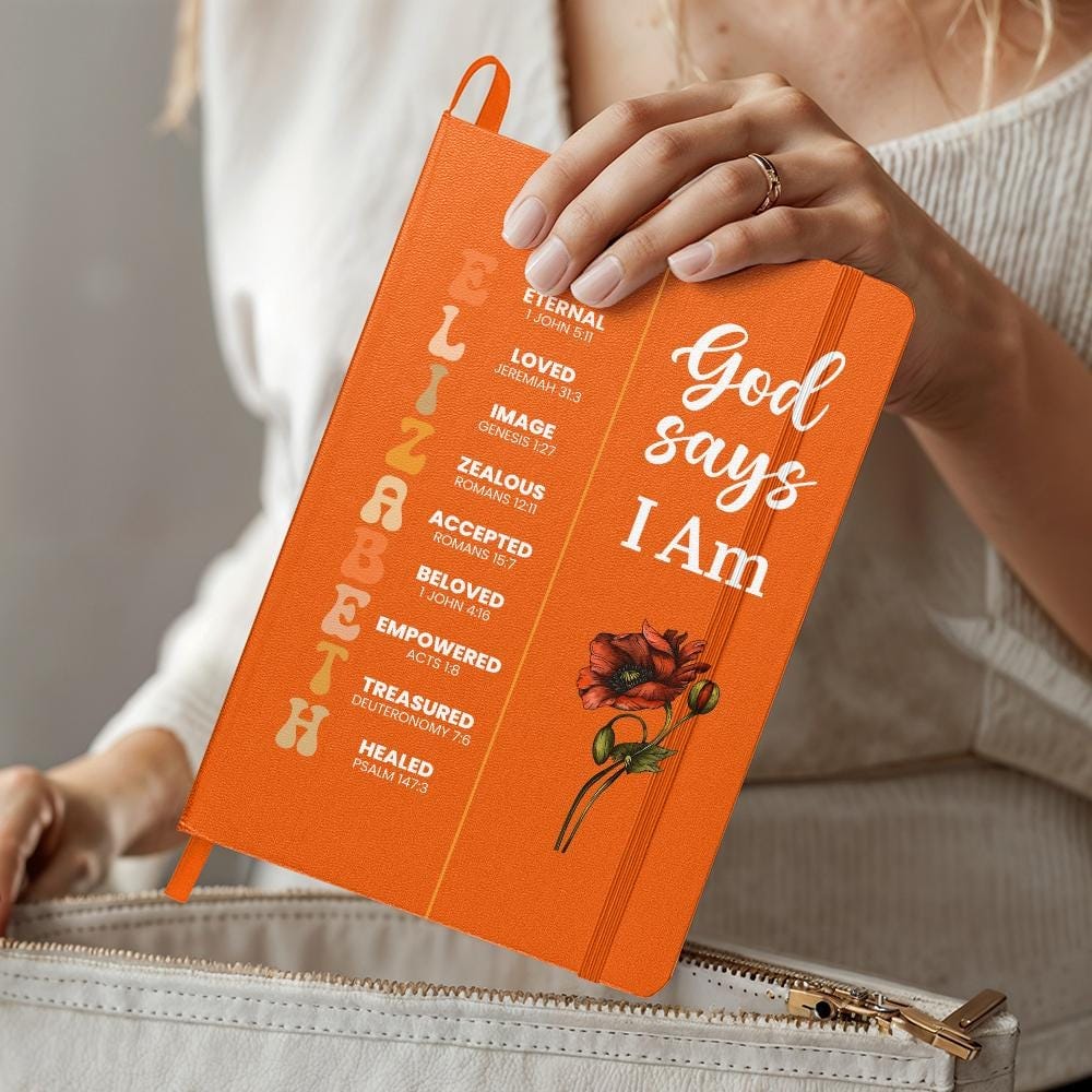 God Says I Am Personalized Christian Prayer Everyday Journal Gifts For Her Colorful Notebook Bible Verse Positive Affirmation For Birthday