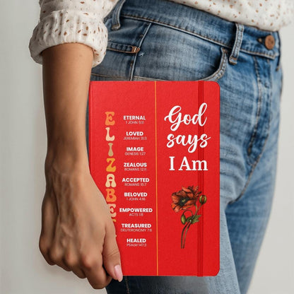 God Says I Am Personalized Christian Prayer Everyday Journal Gifts For Her Colorful Notebook Bible Verse Positive Affirmation For Birthday