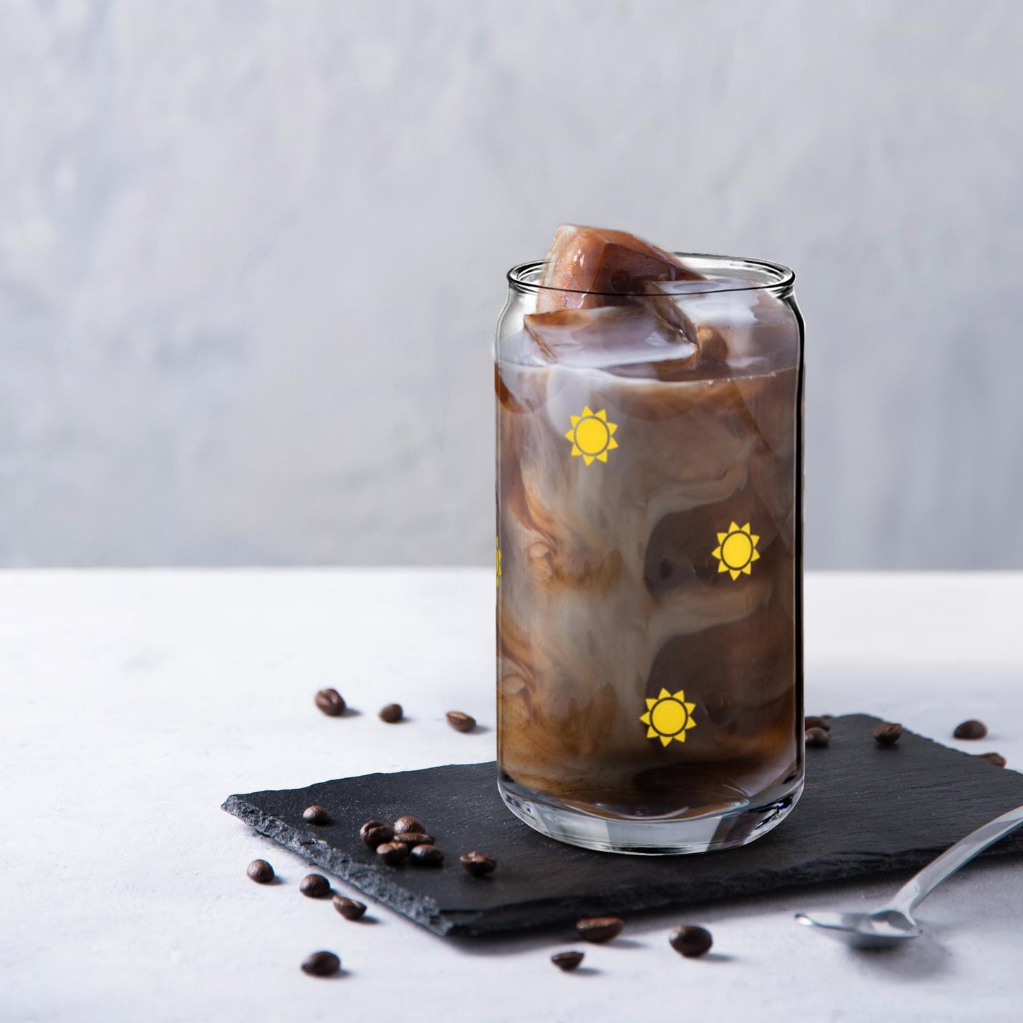 Eco Friendly Glass Tumbler Bamboo Top Design Metal Straw Collection Summer Drink Essential Hot Cold Coffee Tea Container Beach Picnic Party Perfect Fruit Pattern Details Reusable Construction Beautiful Gift Idea Sustainable Living Choice