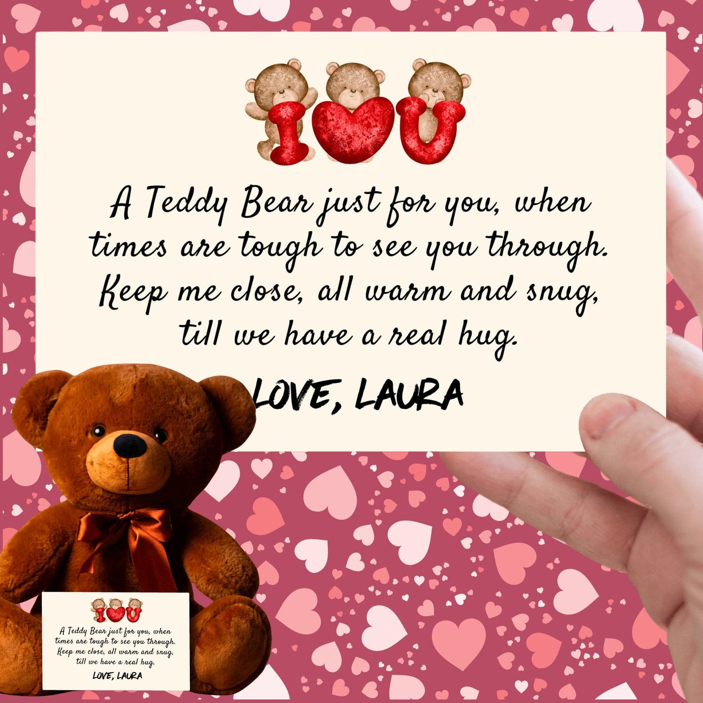 Personalized I Love You Teddy Bear