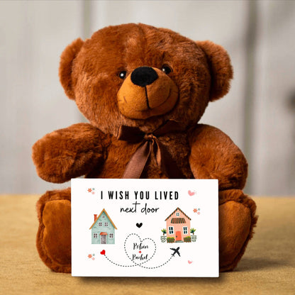 Personalized Teddy Bear, Wish You Lived Next Door