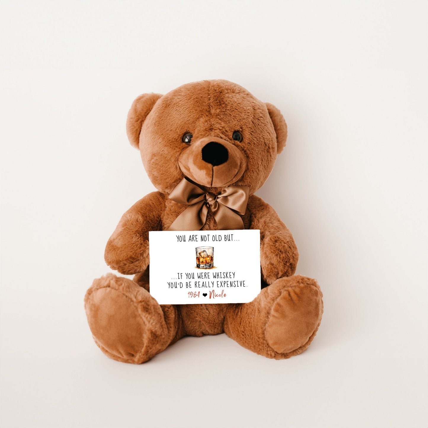 Teddy Bear 40th birthday Message Card Gift