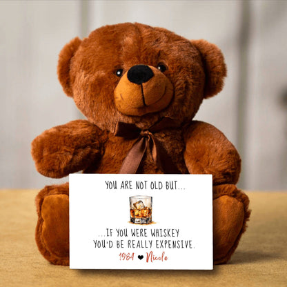 Teddy Bear 40th birthday Message Card Gift