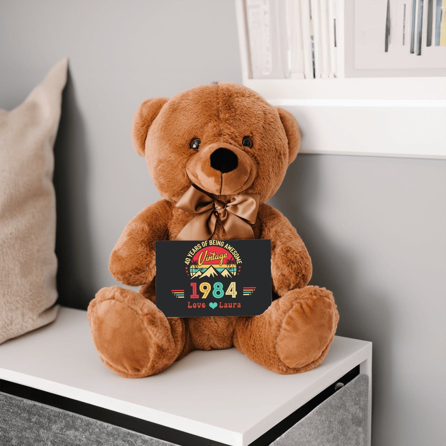 Teddy Bear 40th birthday Message Card Gift