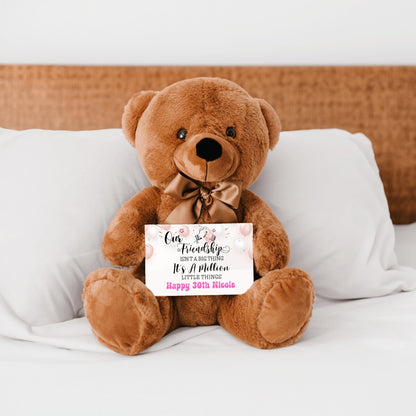 Teddy Bear 40th birthday Message Card Gift