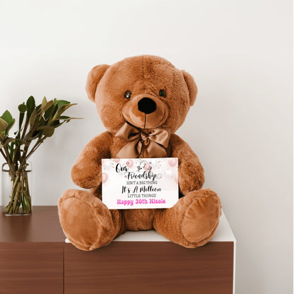 Teddy Bear 40th birthday Message Card Gift