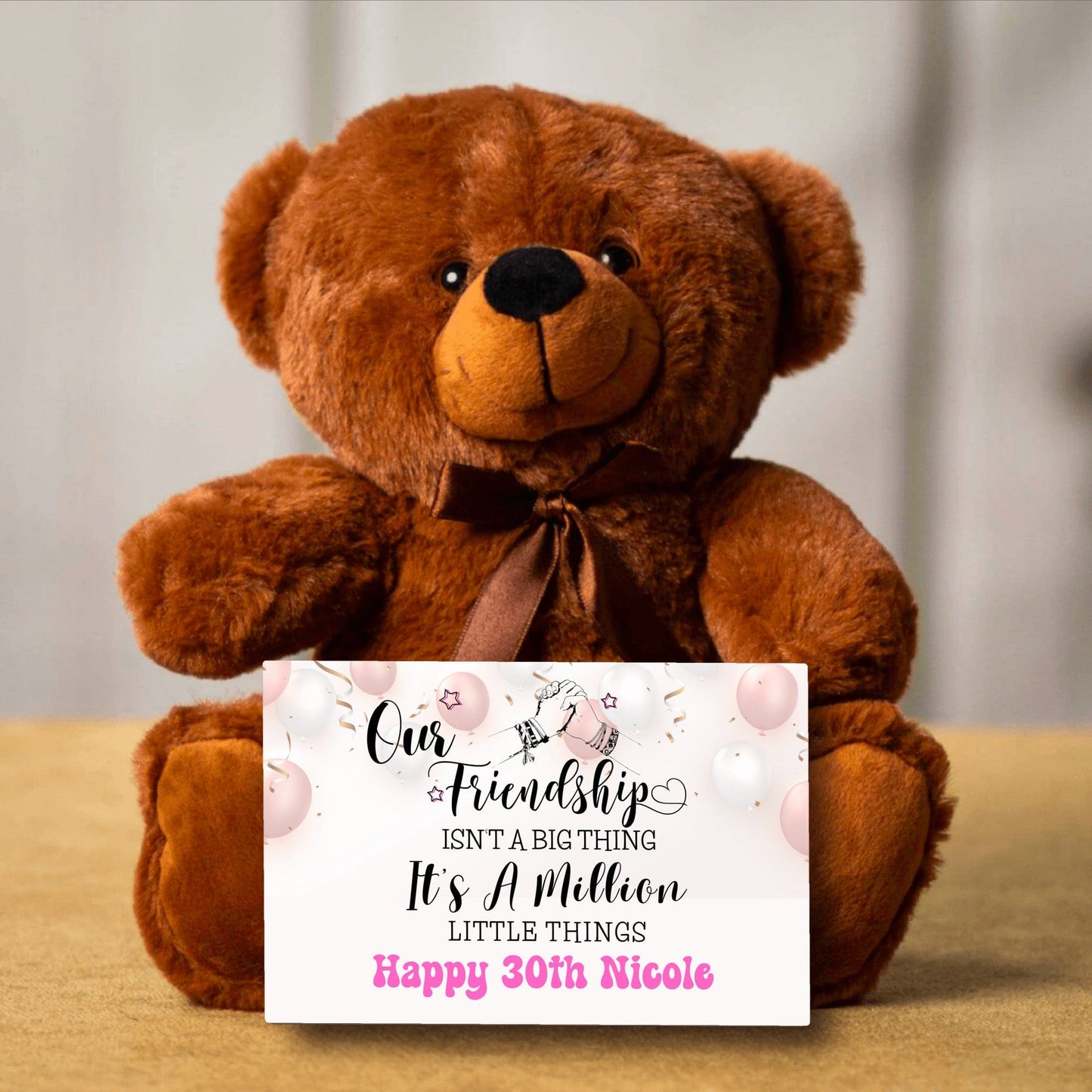 Teddy Bear 40th birthday Message Card Gift