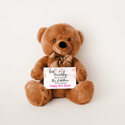 Teddy Bear 40th birthday Message Card Gift