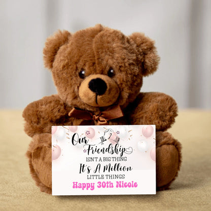 Teddy Bear 40th birthday Message Card Gift