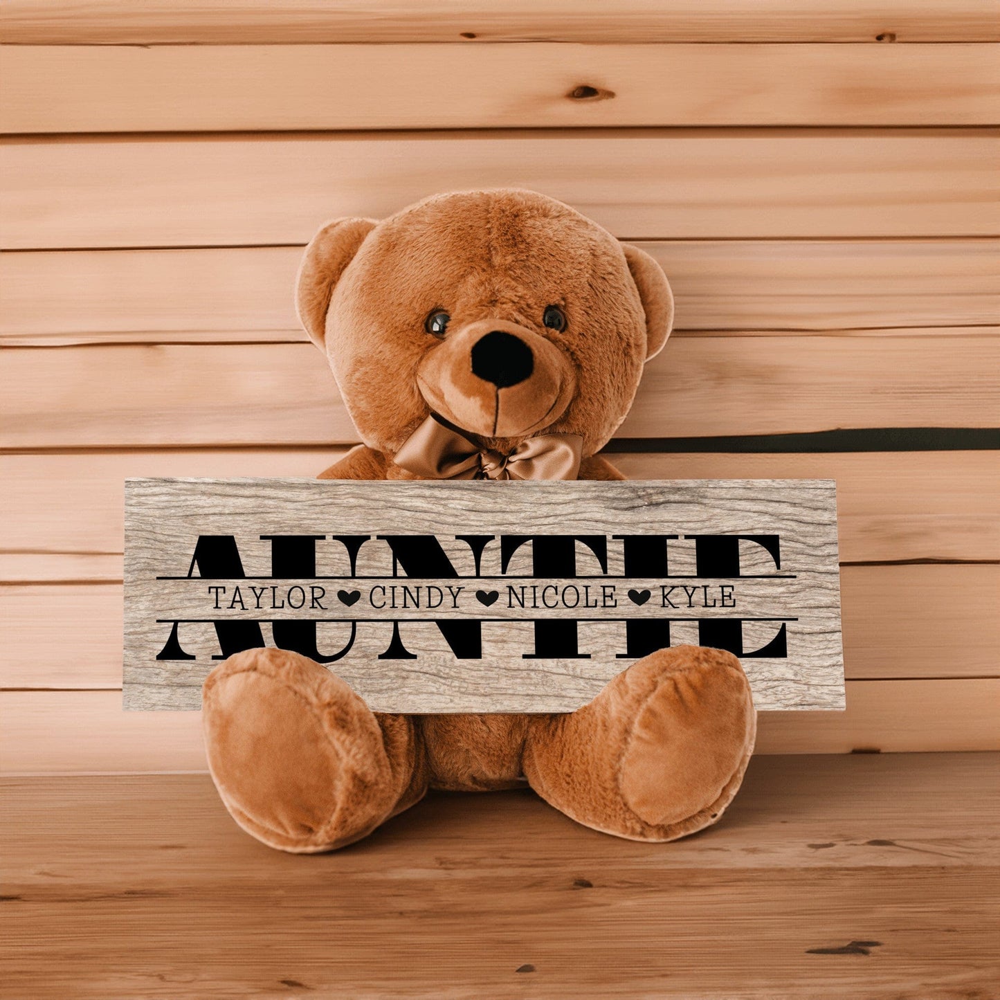 Personalized Teddy Bear For Auntie