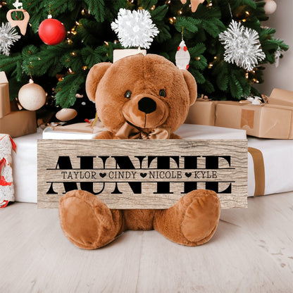 Personalized Teddy Bear For Auntie