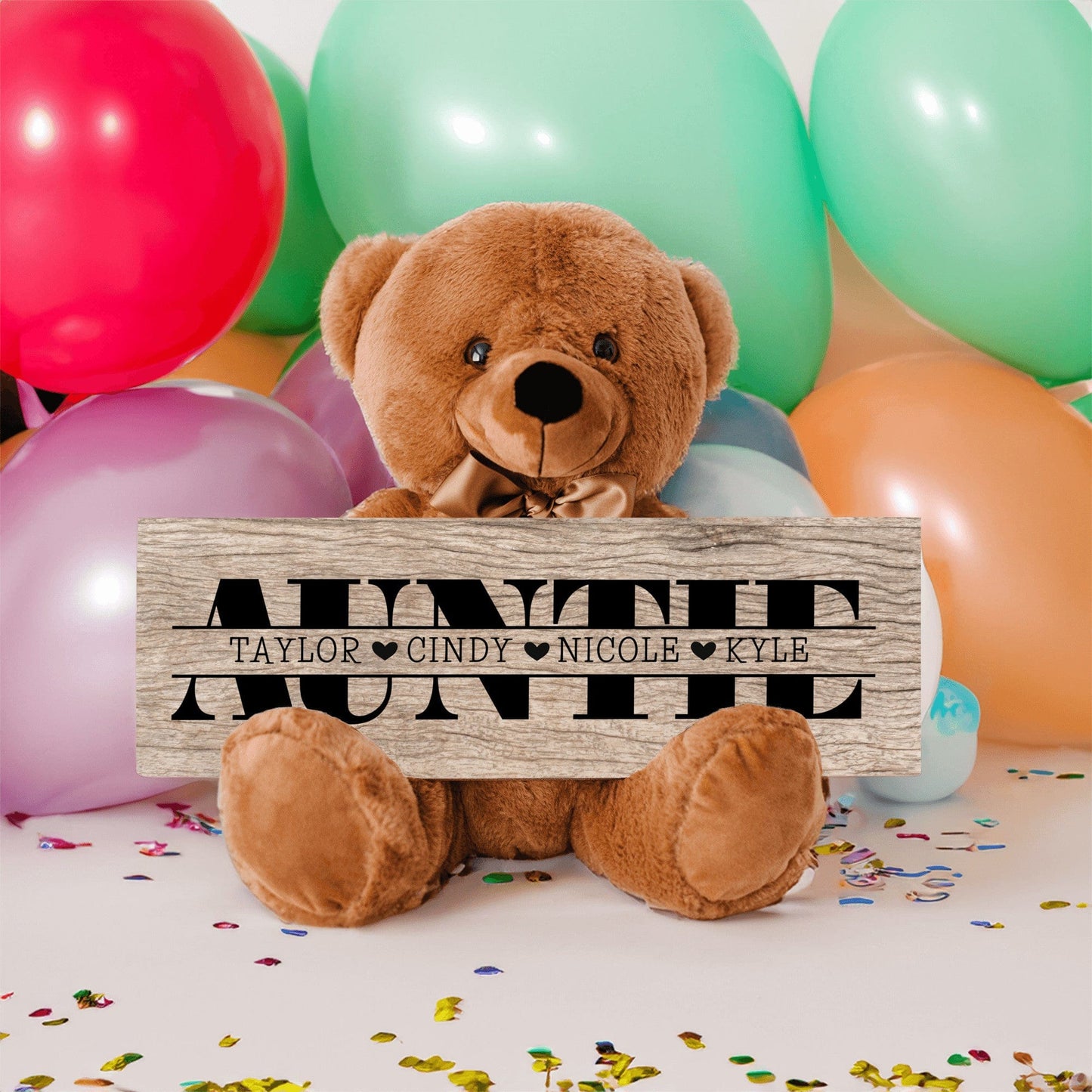 Personalized Teddy Bear For Auntie