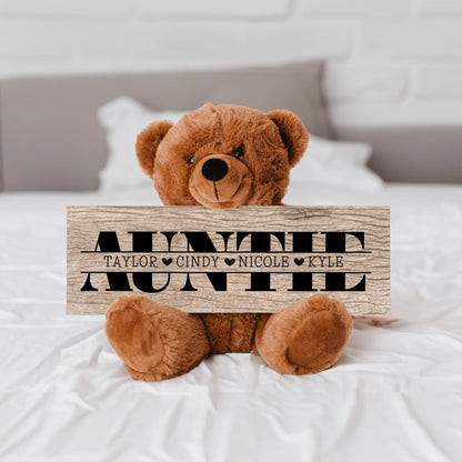 Personalized Teddy Bear For Auntie