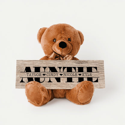 Personalized Teddy Bear For Auntie