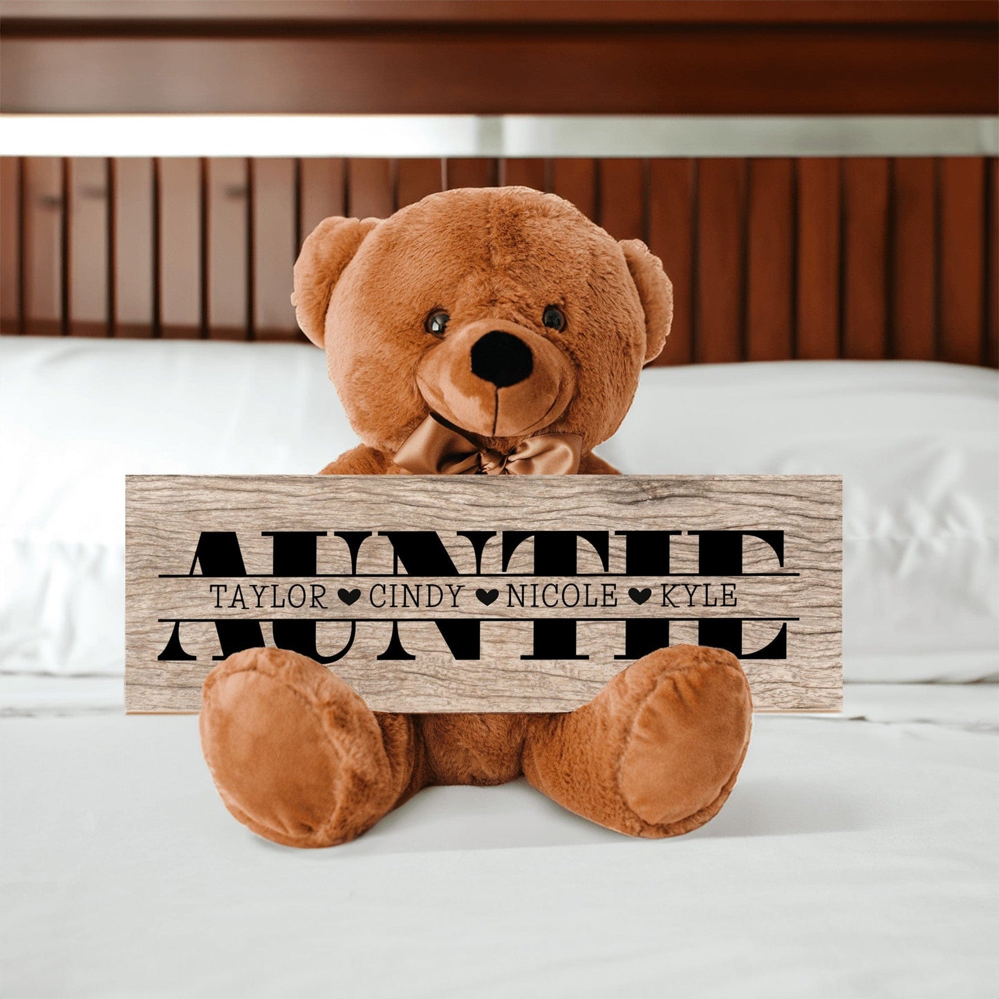 Personalized Teddy Bear For Auntie