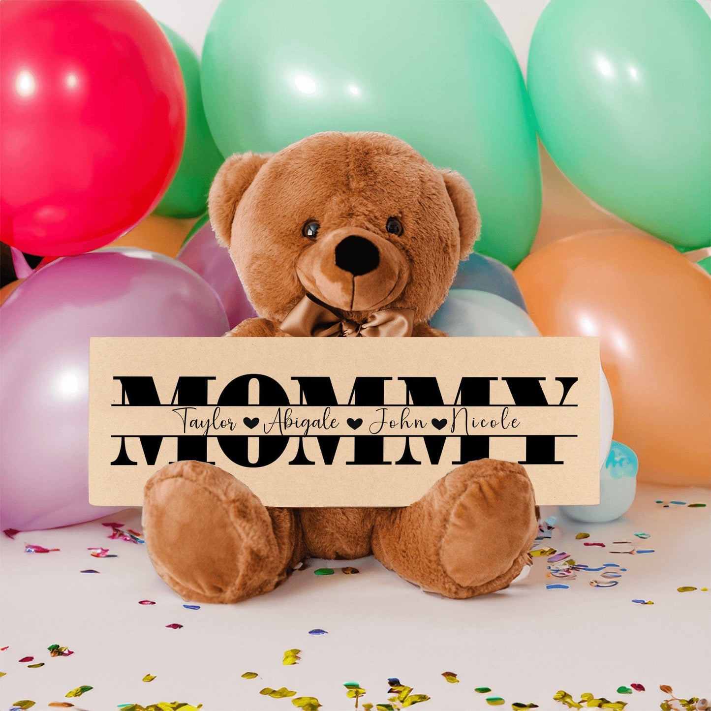 Personalized Teddy Bear Gift For Mommy