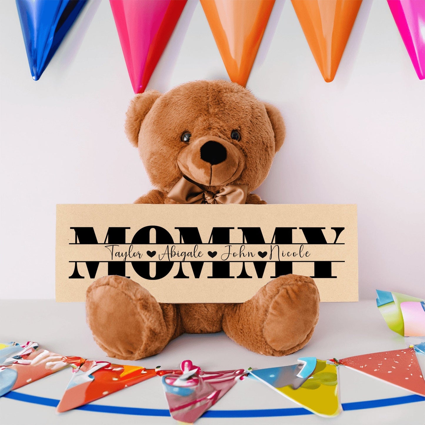 Personalized Teddy Bear Gift For Mommy