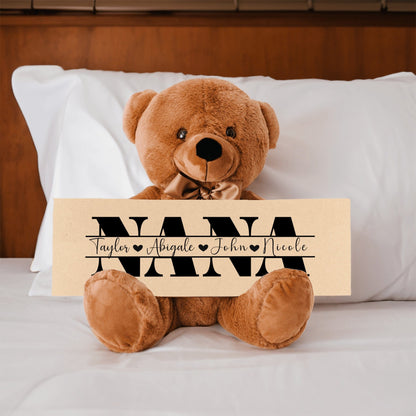 Personalized Teddy Bear Gift For Nana