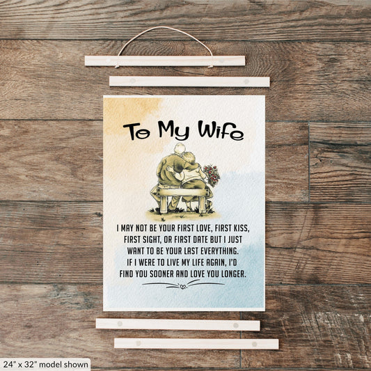 To My Wife Canvas Wall Art Gift