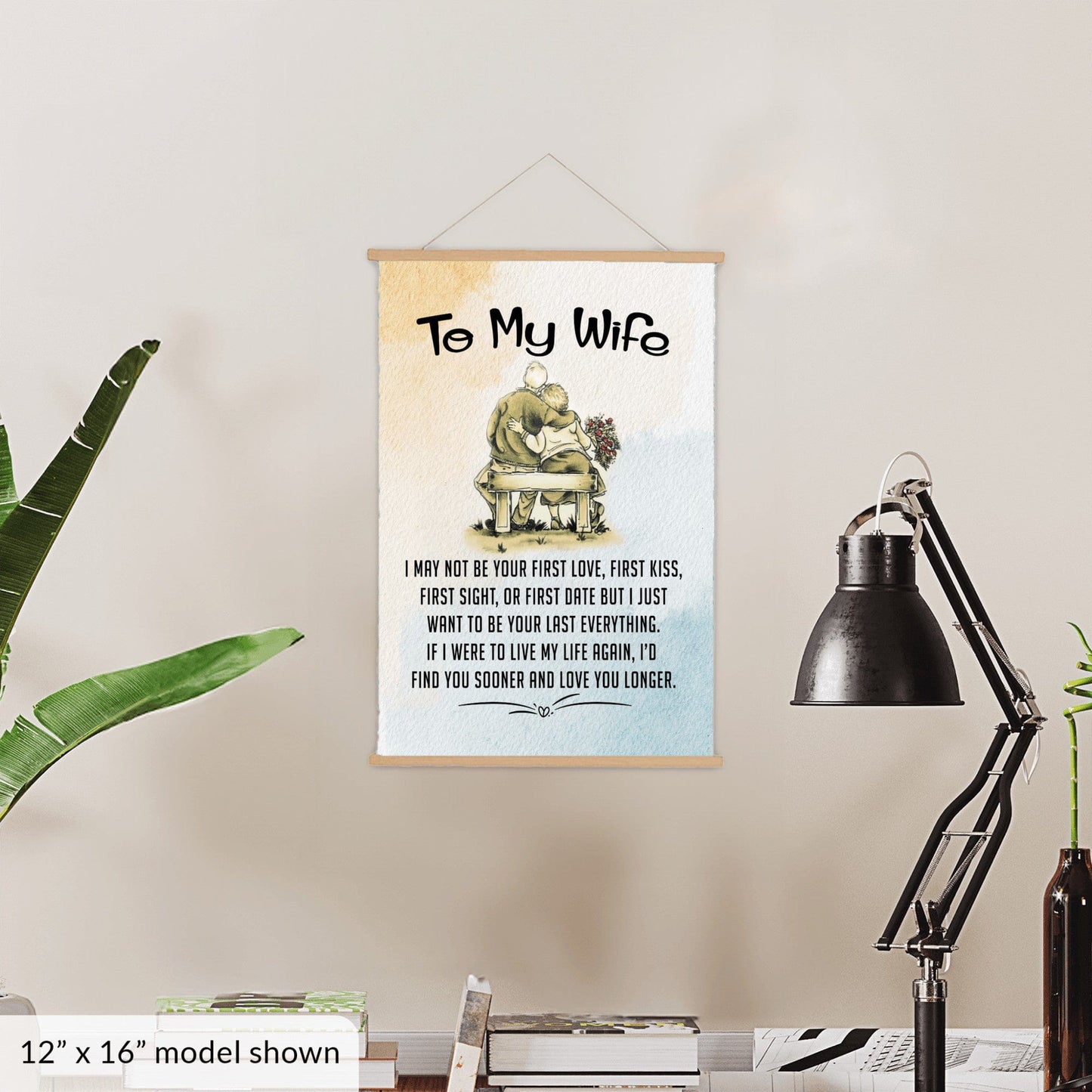 To My Wife Canvas Wall Art Gift