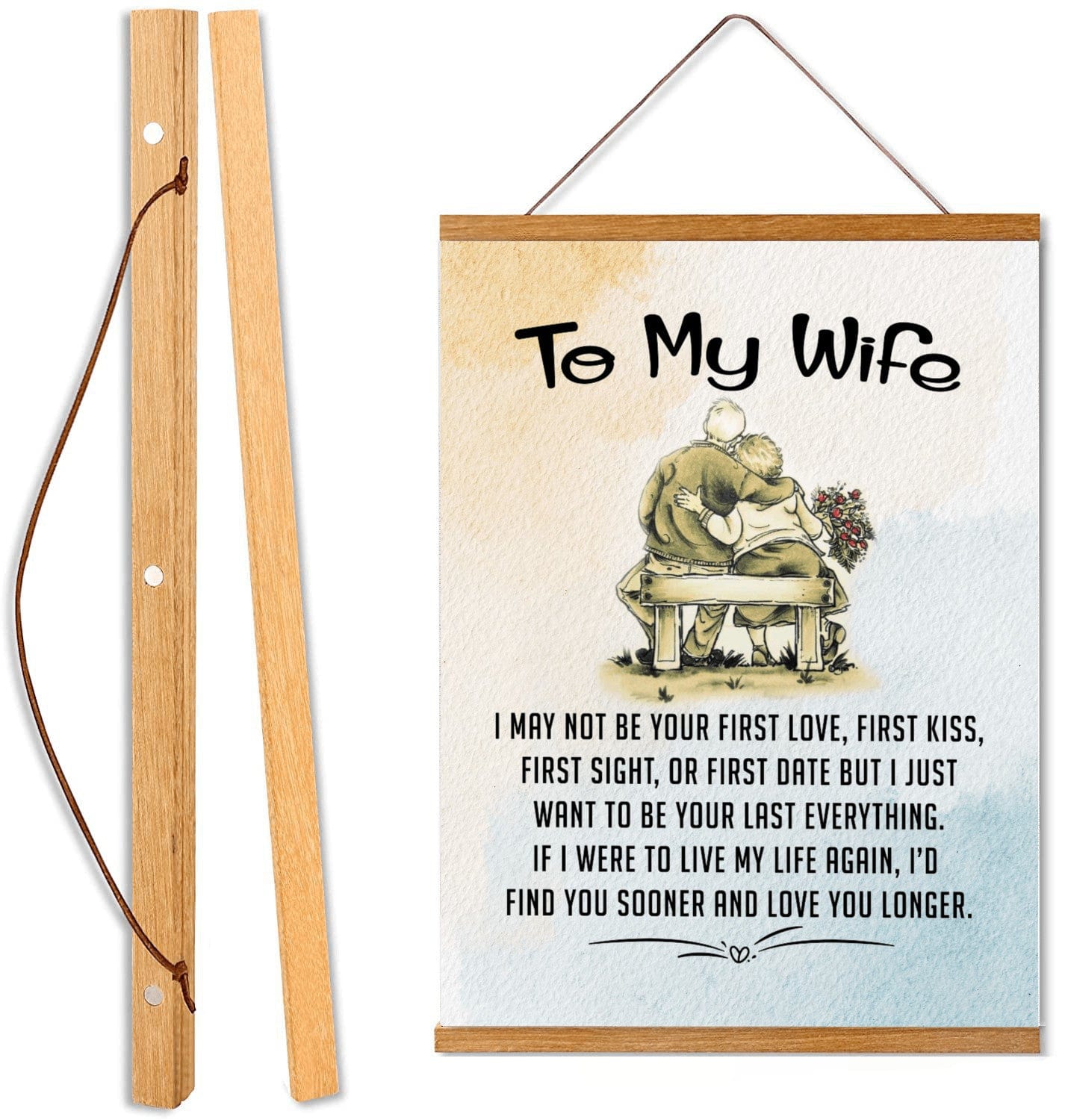 To My Wife Canvas Wall Art Gift