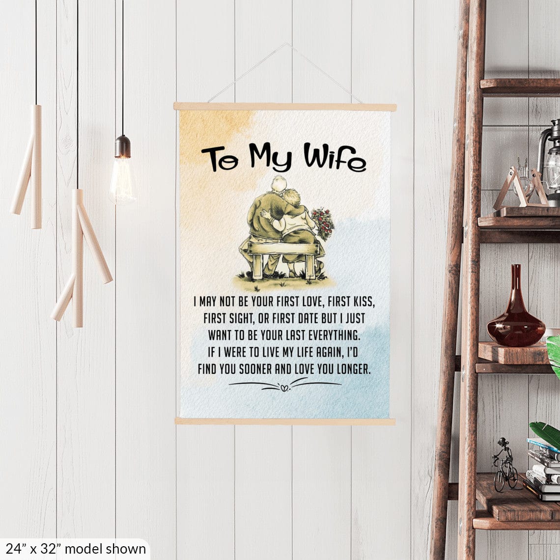 To My Wife Canvas Wall Art Gift