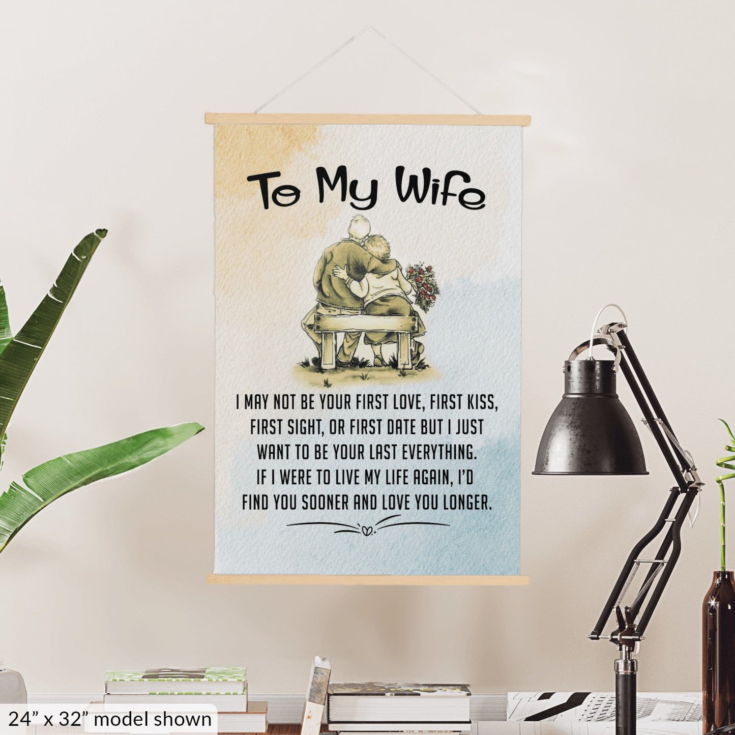 To My Wife Canvas Wall Art Gift