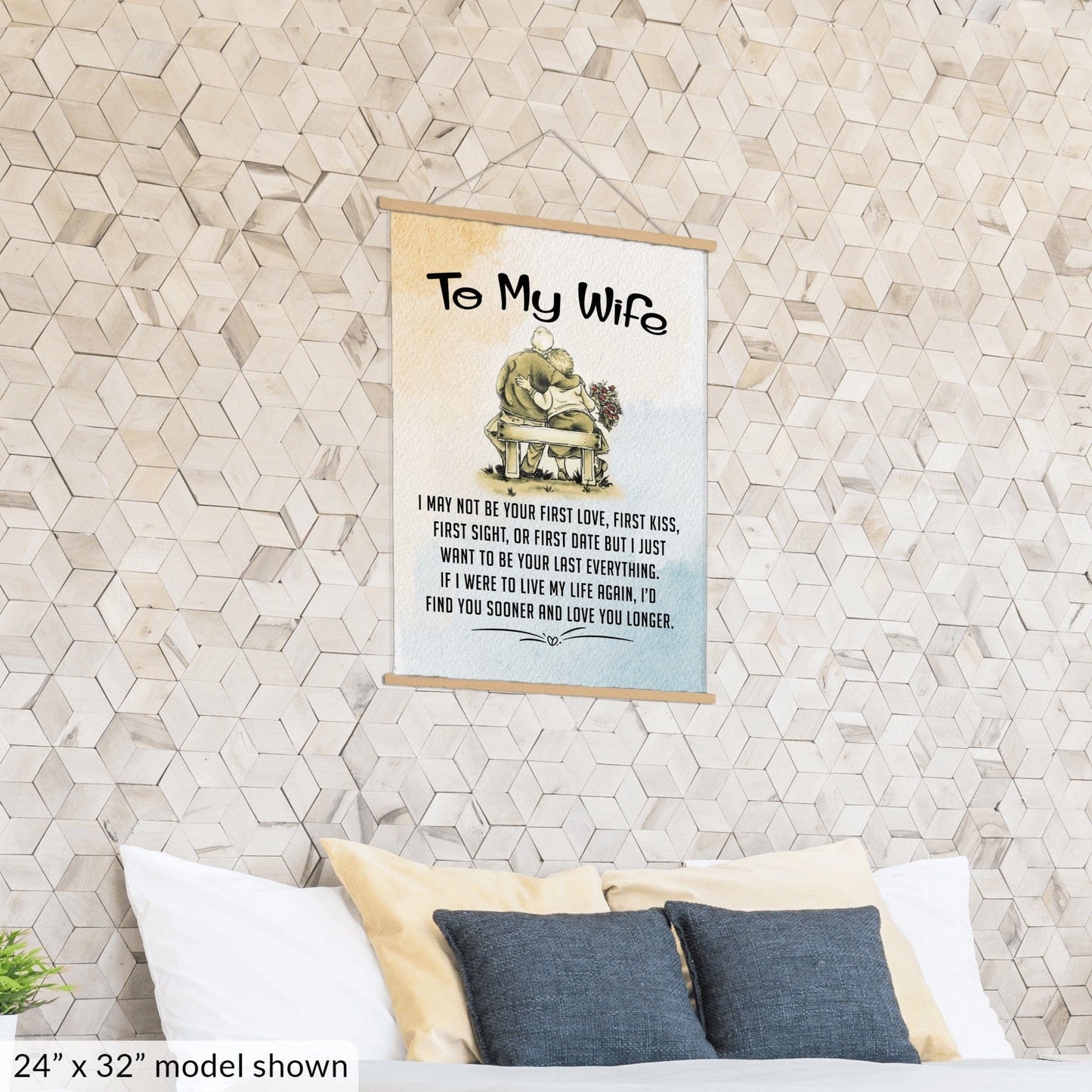 To My Wife Canvas Wall Art Gift