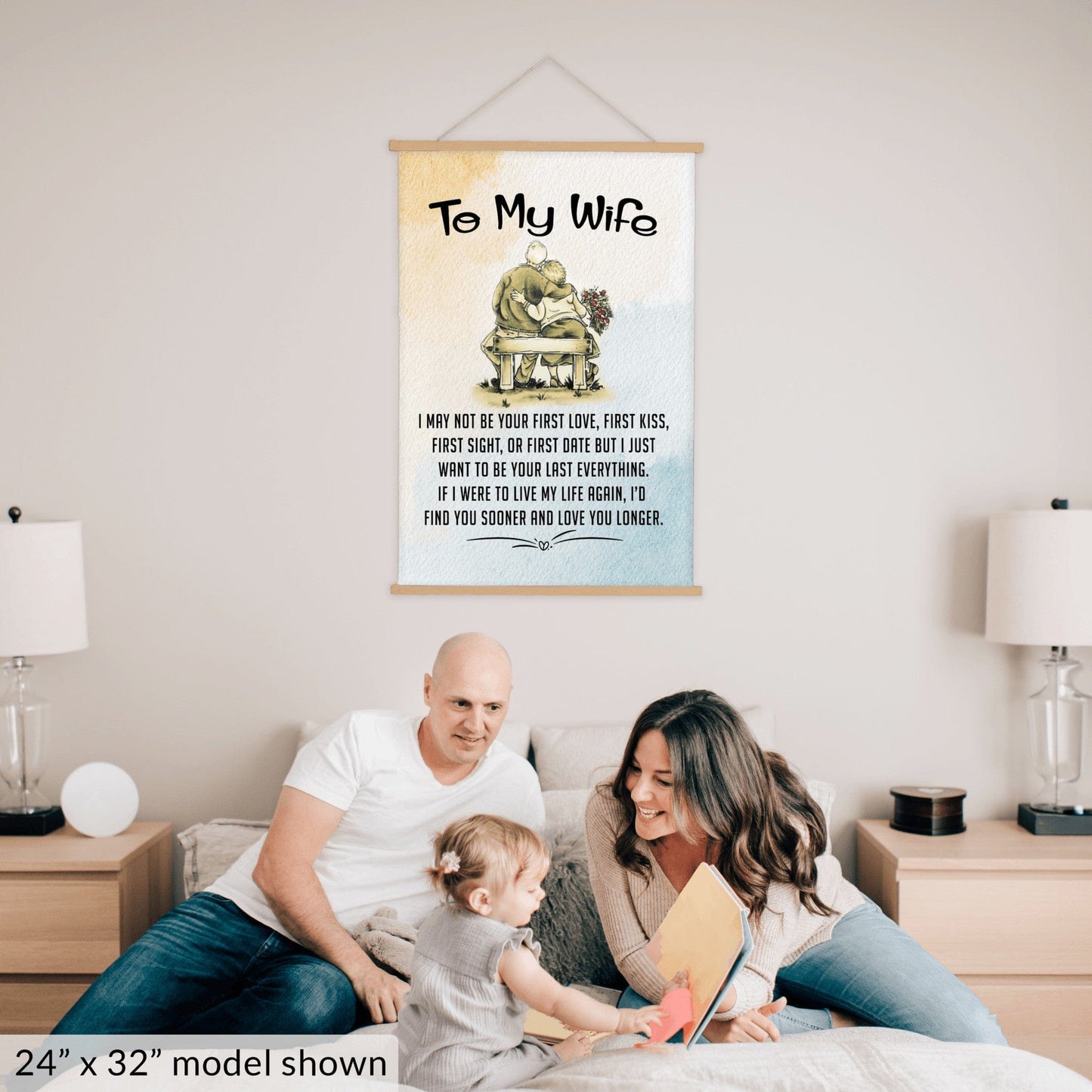 To My Wife Canvas Wall Art Gift