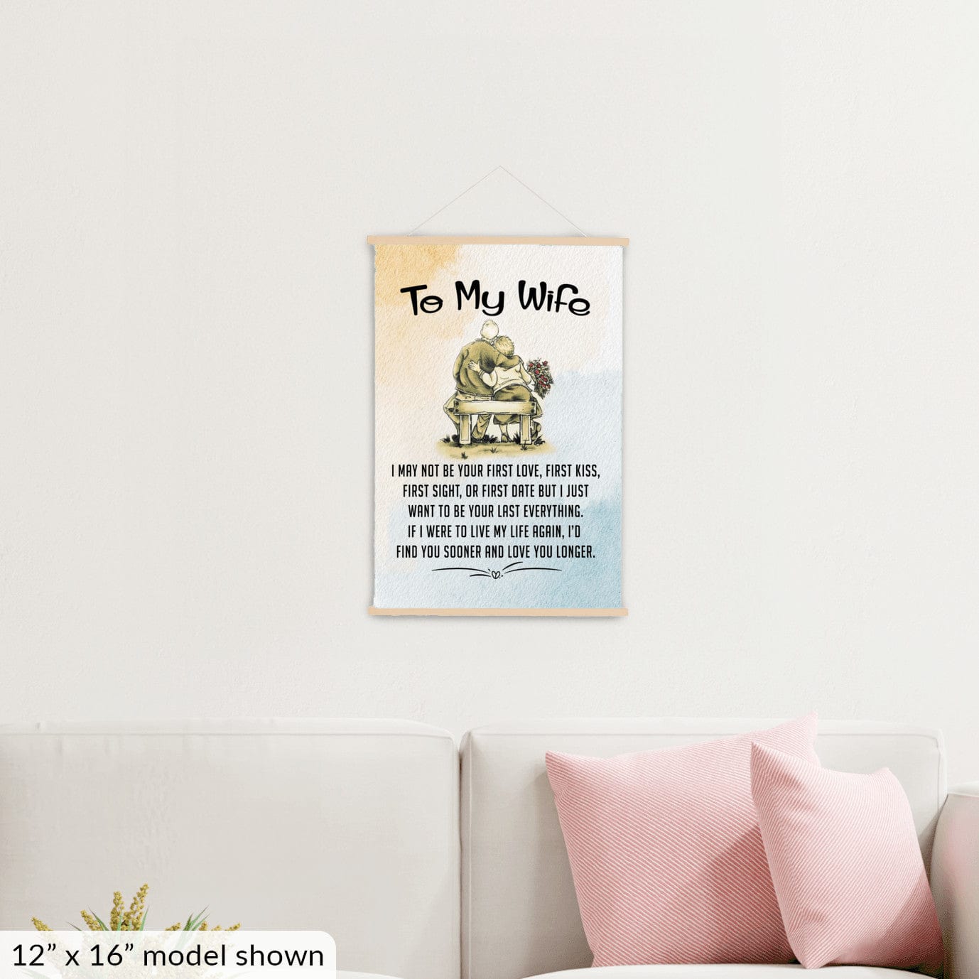 To My Wife Canvas Wall Art Gift