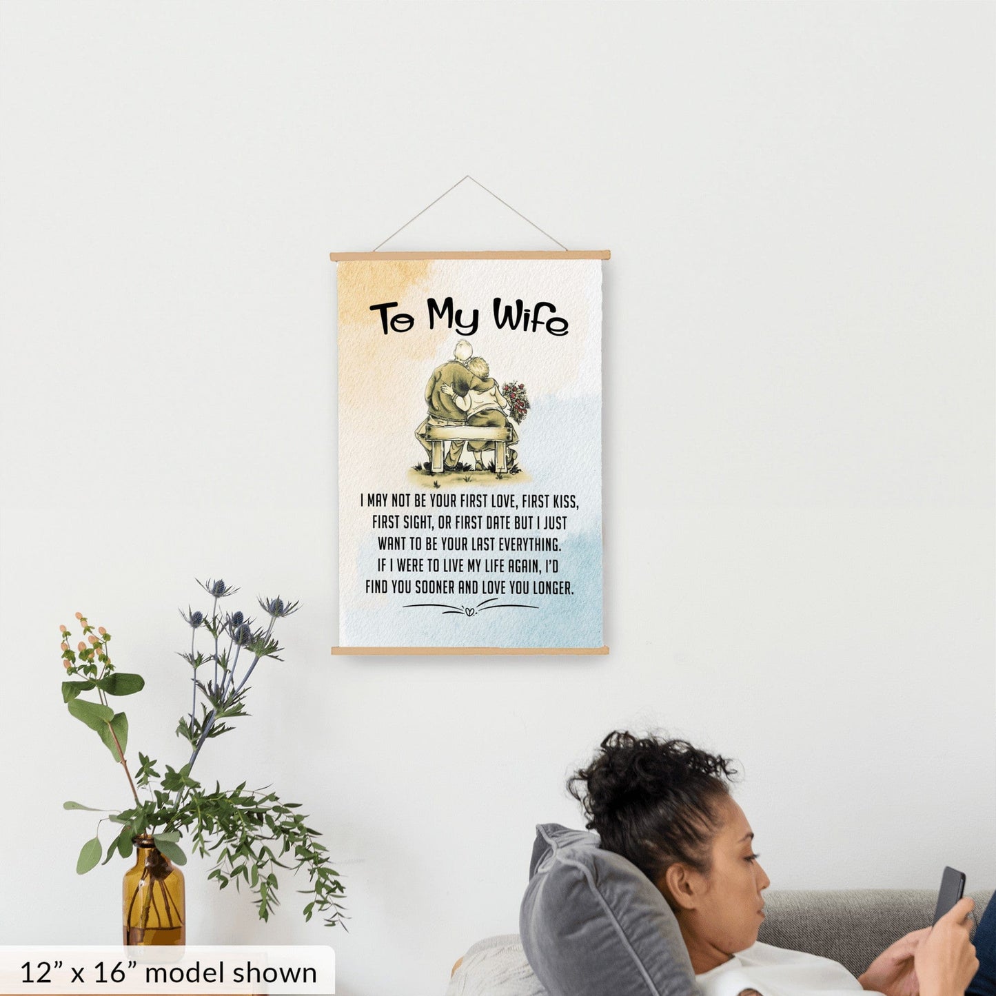 To My Wife Canvas Wall Art Gift