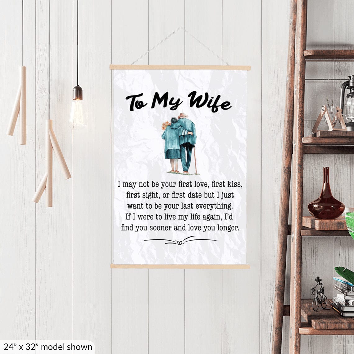 To My Wife Canvas Wall Art Gift