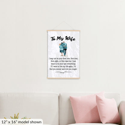 To My Wife Canvas Wall Art Gift