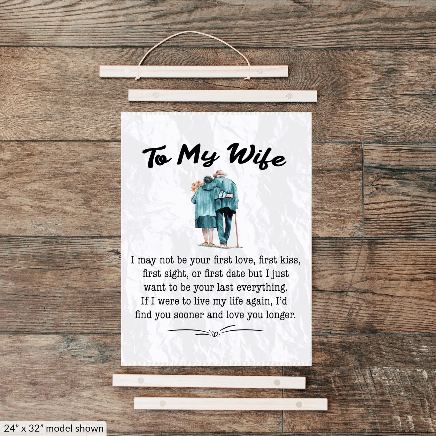 To My Wife Canvas Wall Art Gift