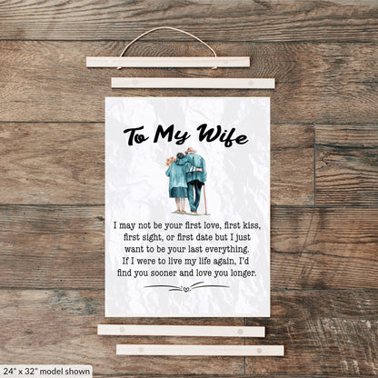 To My Wife Canvas Wall Art Gift