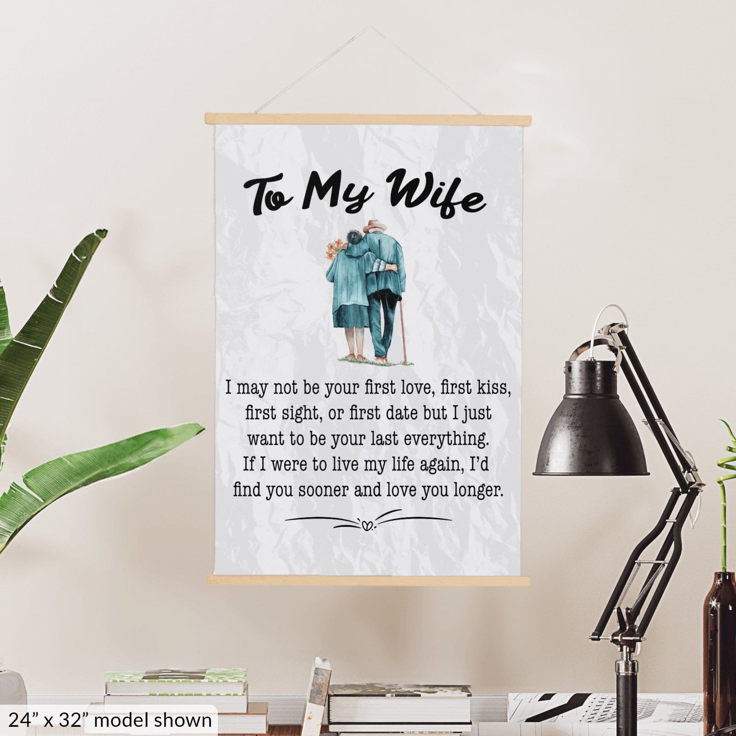 To My Wife Canvas Wall Art Gift