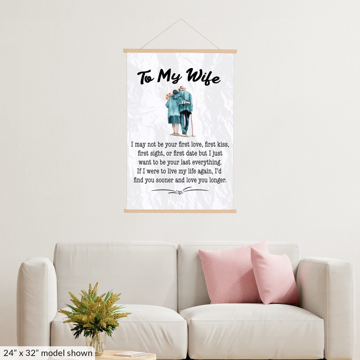 To My Wife Canvas Wall Art Gift