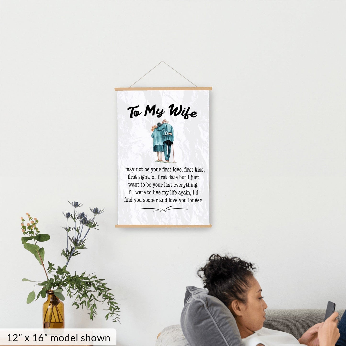 To My Wife Canvas Wall Art Gift