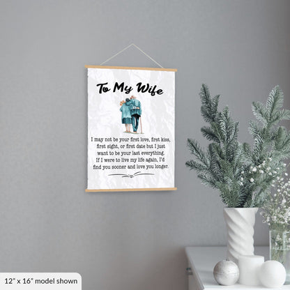 To My Wife Canvas Wall Art Gift