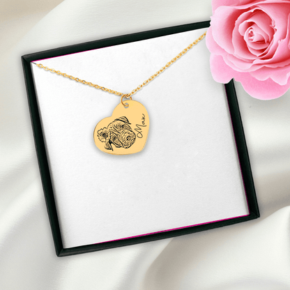 Pet Portrait Heart Necklace