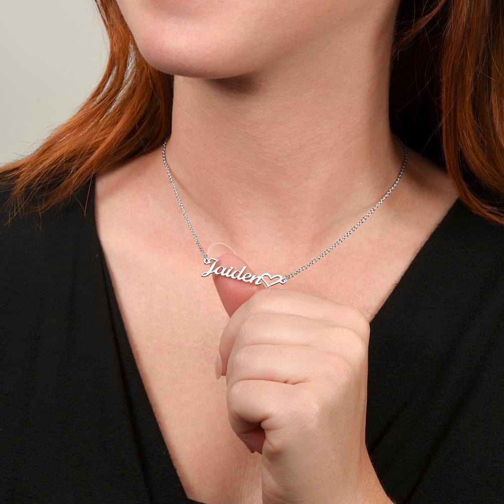 Personalized Heart Name Necklace - To My Beautiful Mother