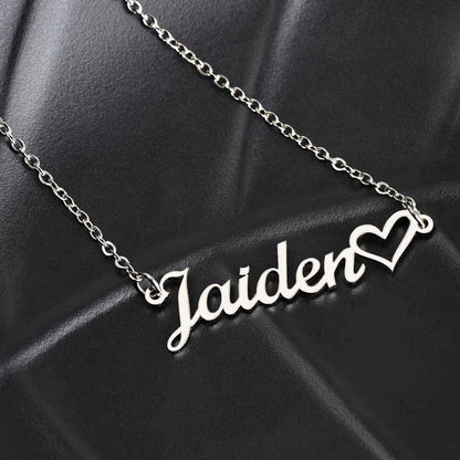 Personalized Heart Name Necklace - To My Beautiful Mother